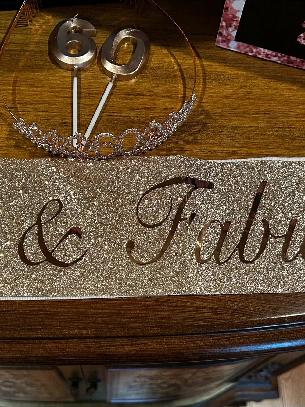 Happy 60th Birthday Rose Gold Party Decor Set